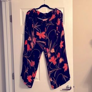 Women’s floral trousers.